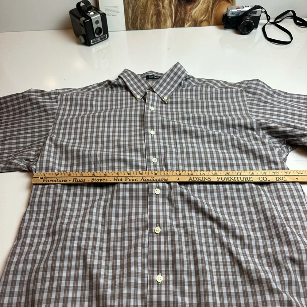 Joseph & Feiss Gray Checkered Button Down Shirt